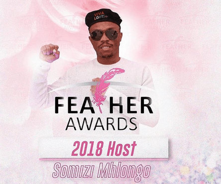 poster of Somizi, host of Feather Awards