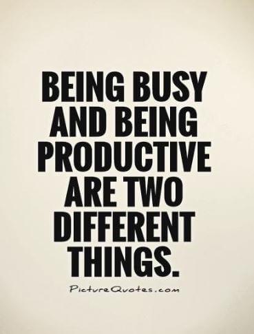 Differences Between Being Busy and Being Productive
